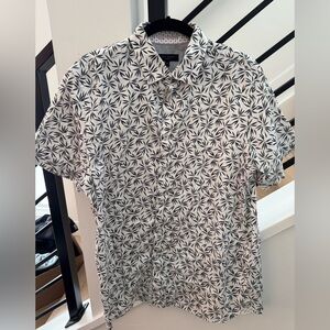 Ted Baker Black and White Casual Button Down Shirt